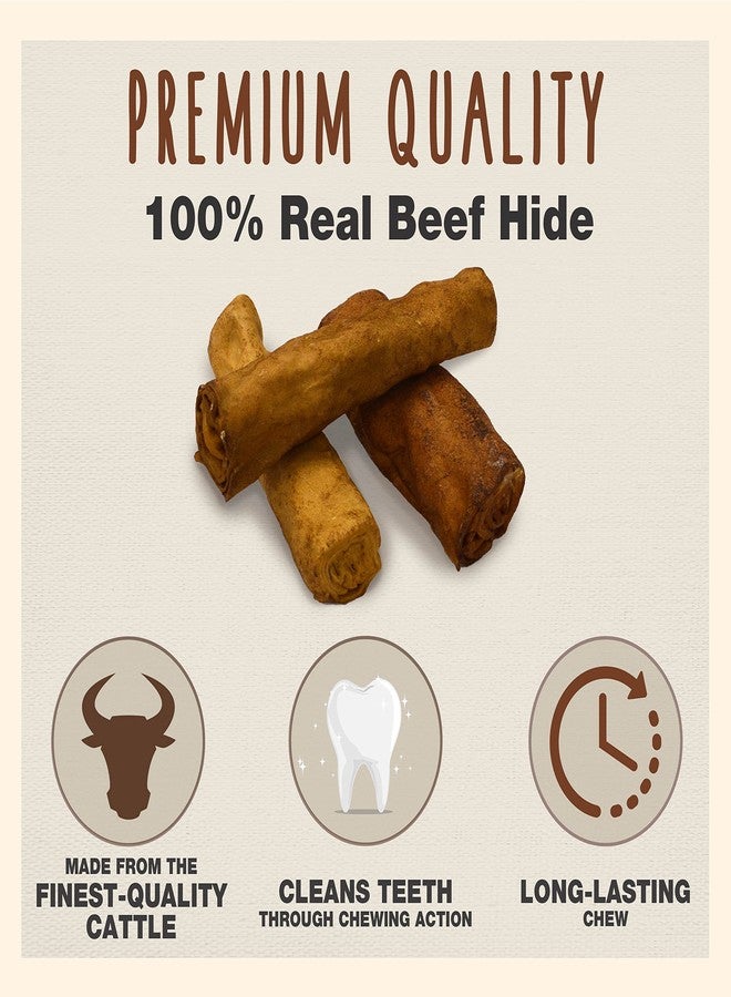 Cadet Premium Grade Beef Hide, Long-Lasting Rawhide Rolls, Single-Ingredient Dog Chews for Medium Breeds, Peanut Butter Flavor, 1 Pound - Image 2
